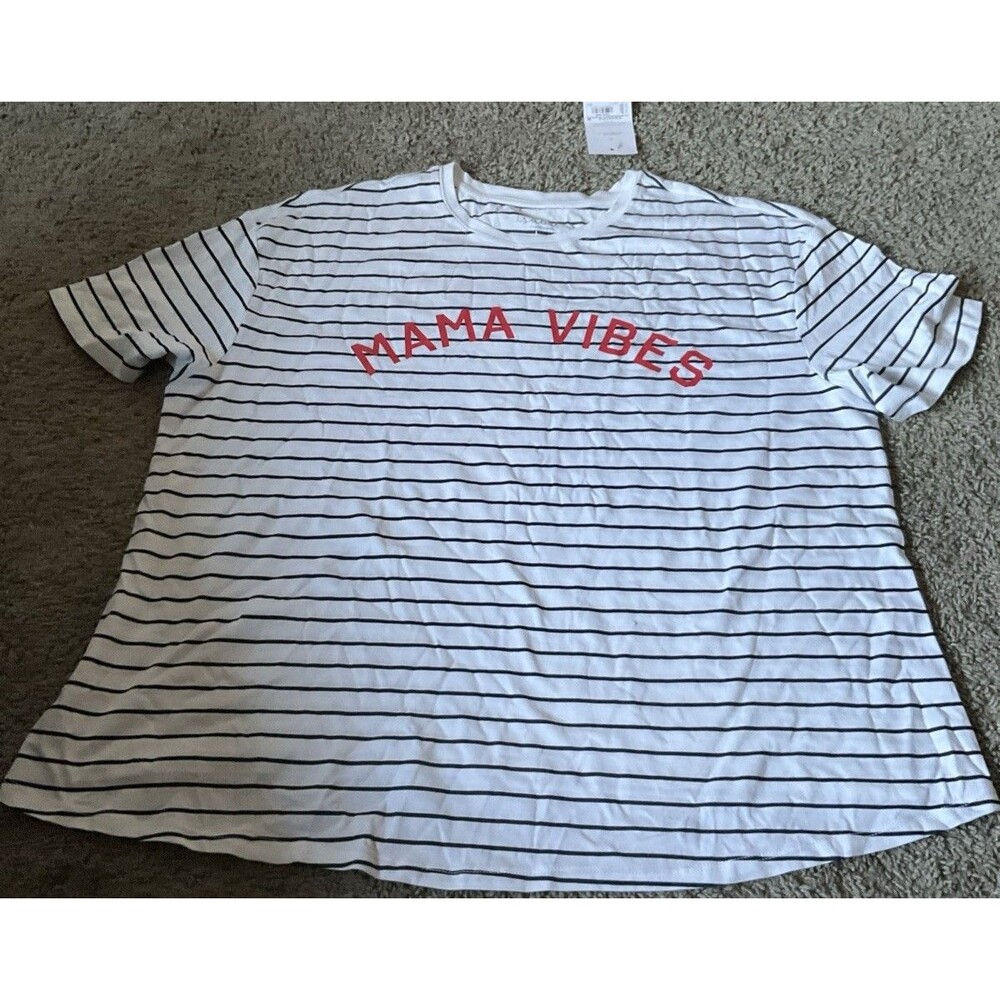 Ingrid & Isabel Mama Vibes Striped T-Shirt - Women's Size L